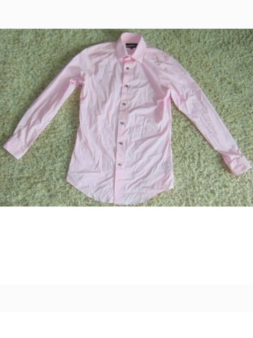 Apt 9 Dress Shirt Mens 14.5 Pink Long Sleeve Button Front Collar Stretch Slim